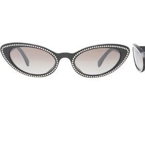 Miu miu rhonestone 53mm Cat Eye Sunglasses